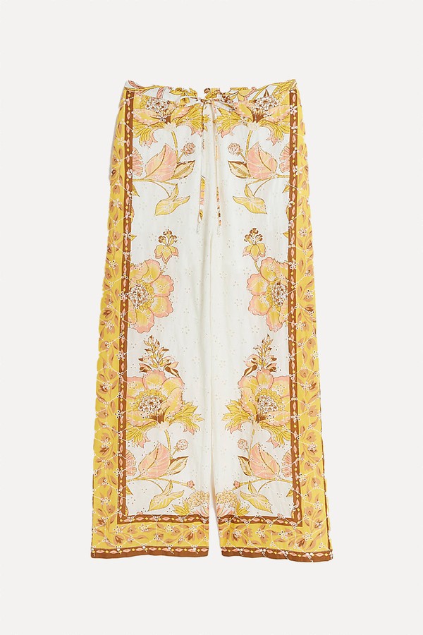 Printed Broderie Trousers from RIVER ISLAND