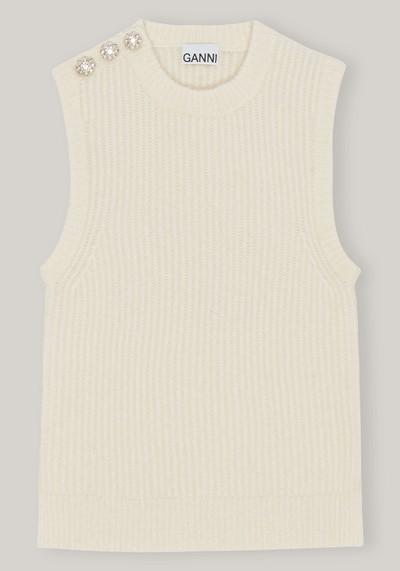 Soft Wool Knit O-Neck Vest