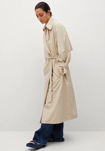 Lyocell Flowy Trench  from Mango