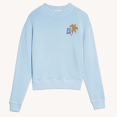 Sunn Embroidered Organic Cotton-Jersey Sweatshirt from Sandro