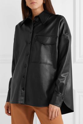 Oversized Faux Leather Shirt from Tibi
