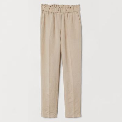 Pull-On Linen-Blend Trousers from H&M