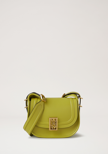 Small Sadie Satchel Meadow Green Silky Calf