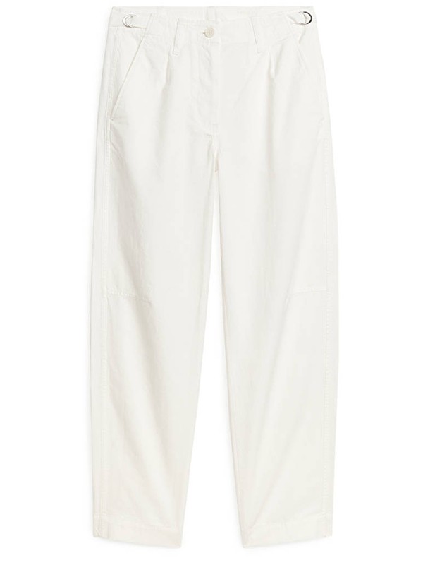 Barrel Leg Cotton Chinos