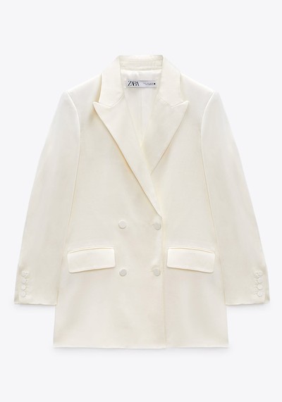 Double-Breasted Satin Blazer from Zara