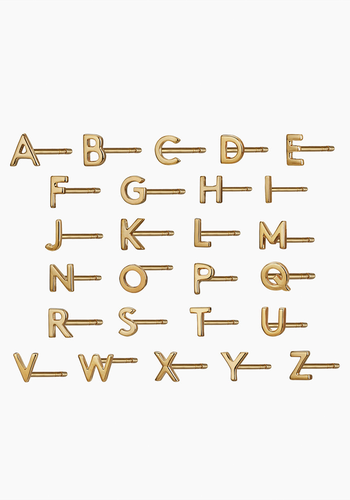 Gold Alphabet Stud