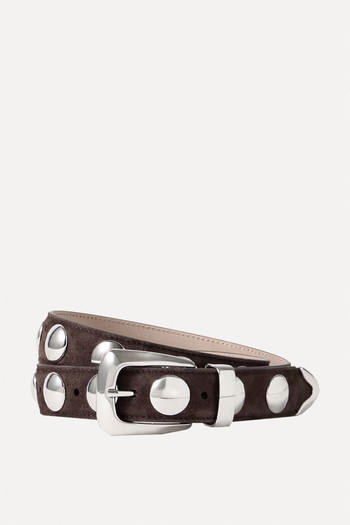 Benny Studded Suede Belt from KHAITE