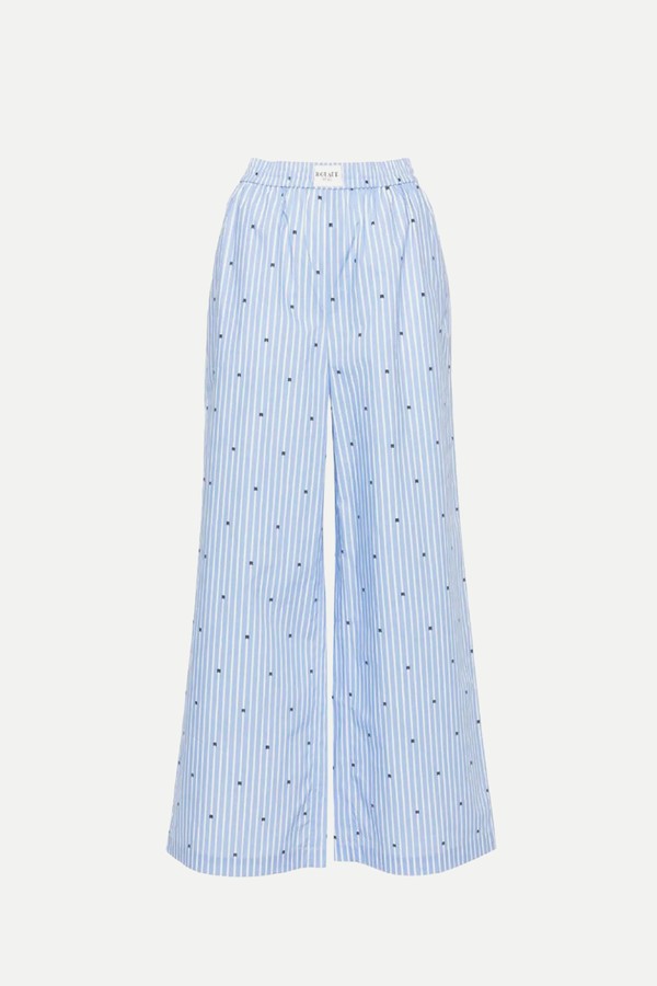 Striped Straight-Leg Trousers from Rotate Birger Christensen