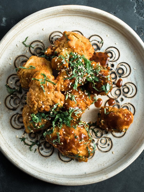 Buttermilk-Fried Celeriac With Korean-Style Sauce