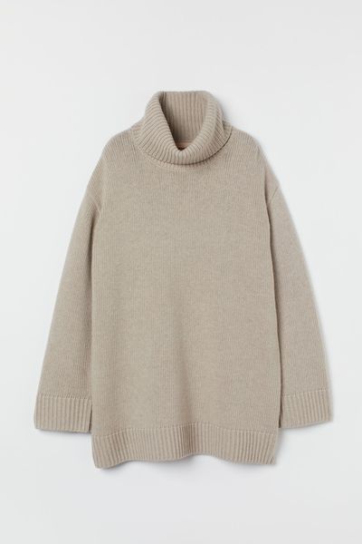 Cashmere-Mix Polo-Neck Jumper from H&M