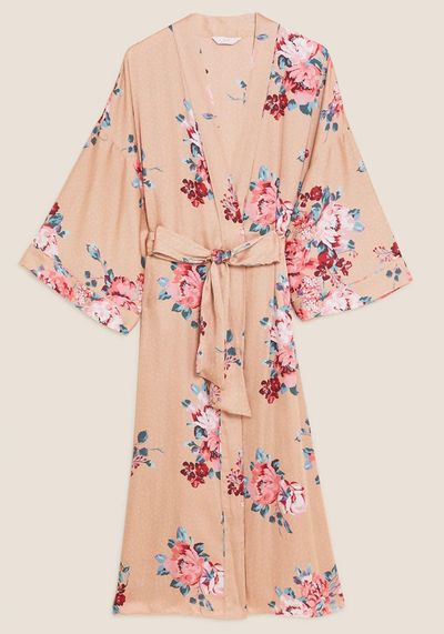 Satin Floral Print Long Wrap from Marks & Spencer