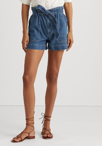 Belted Denim Short