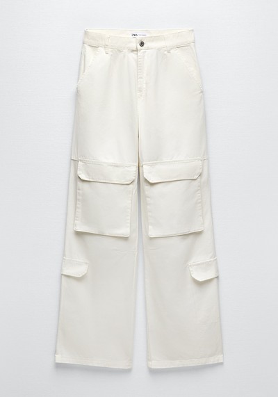 Wide Leg Cargo Trousers from Zara