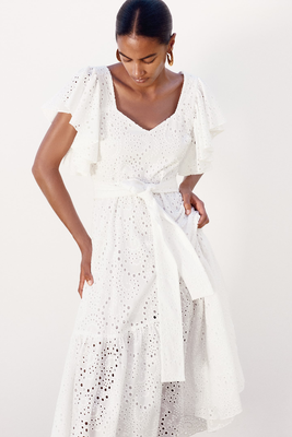 Midi Dress With Embroidery from Zara
