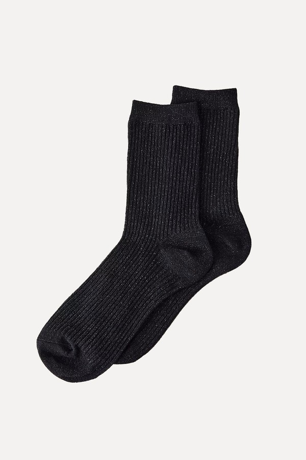 Ribbed Lurex Socks from Anthropologie
