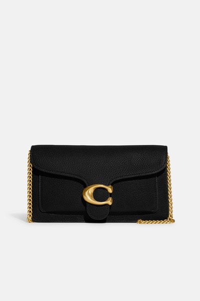 Tabby Chain Leather Clutch Bag