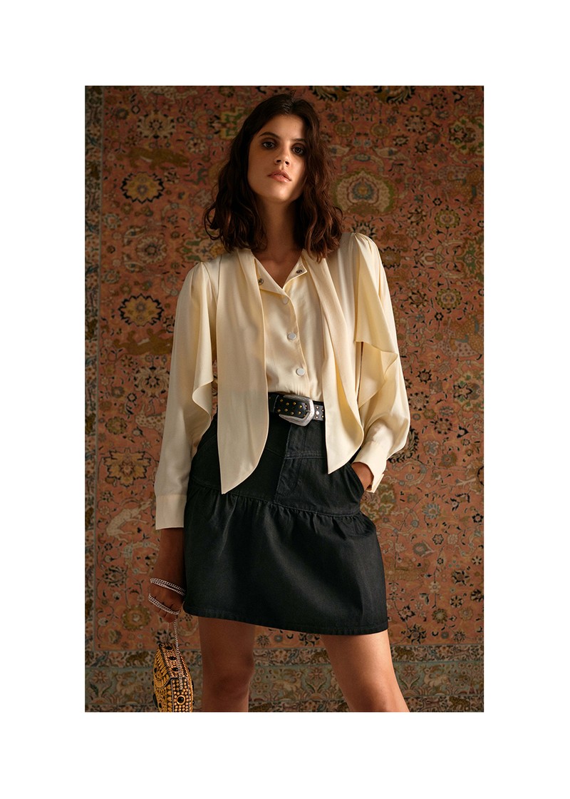 Neck Tie Twill Blouse, £49