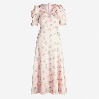 Serafina Floral-Print Satin Midi Dress from Kitri