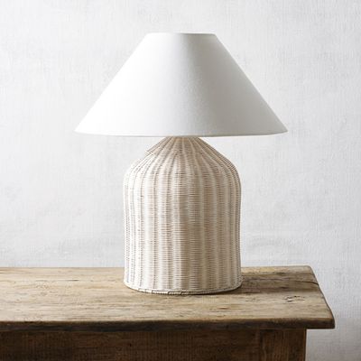 Rattan Large Table Lamp from The White Company