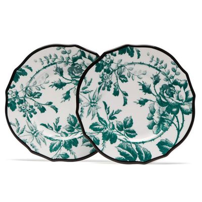Herbarium Porcelain Dessert Plates from Gucci