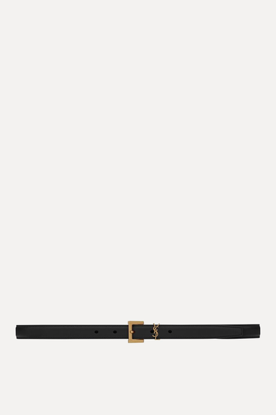 Monogram Logo Leather Belt from Saint Laurent