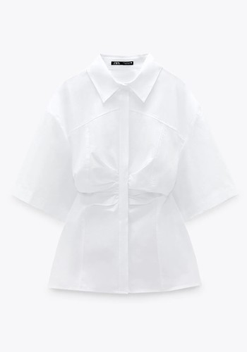 Gathered Poplin Shirt from Zara