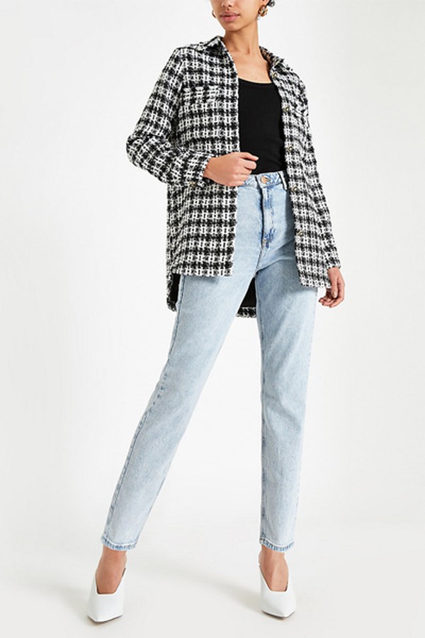 Black Check Boucle Shirt