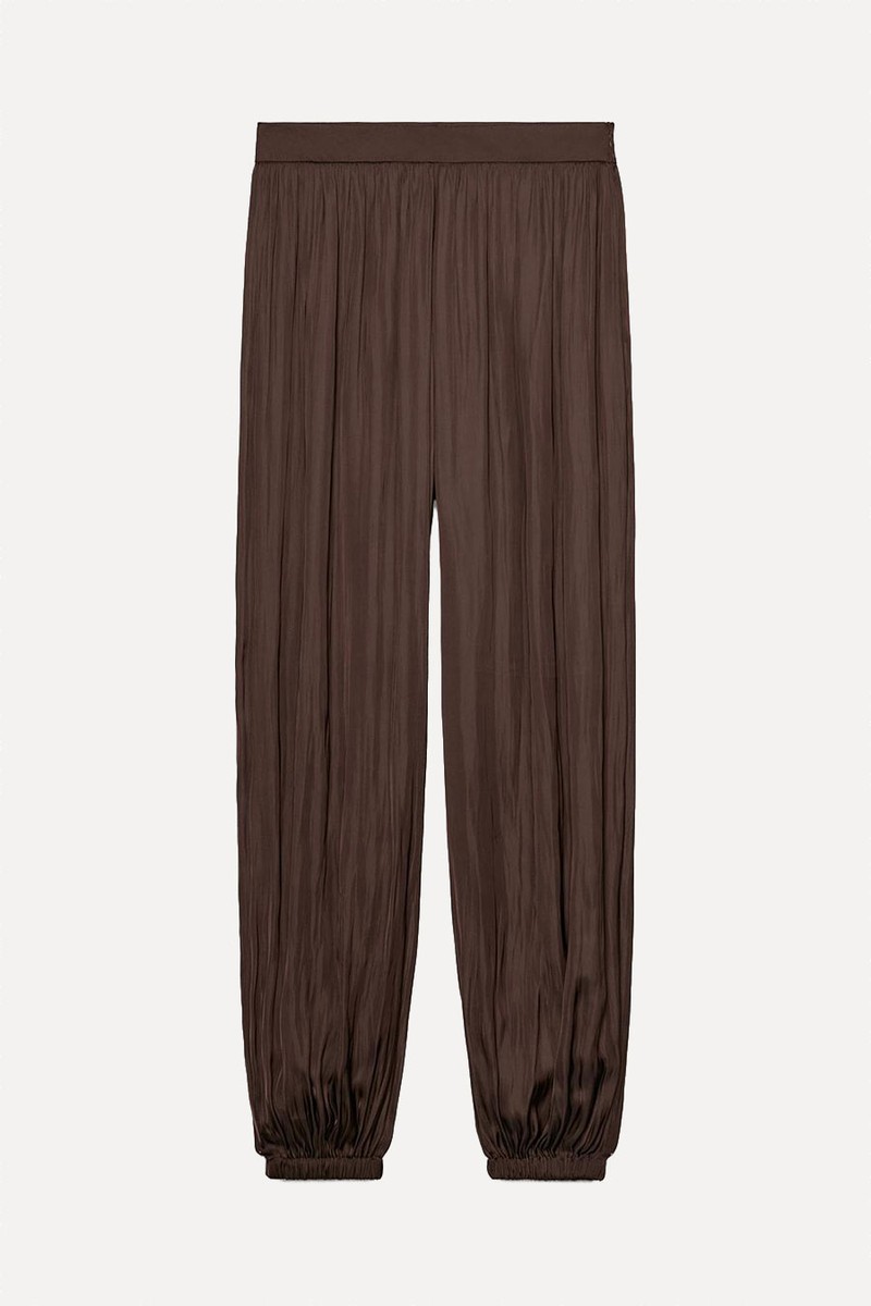 Satin Sarouel Trousers