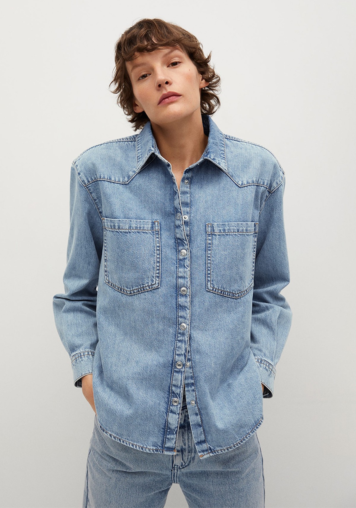 Cotton Denim Shirt, £35.99 | Mango 