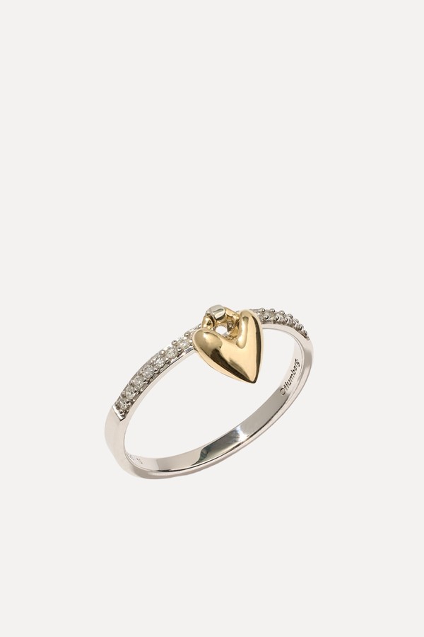 Diamond Heart Knocker Ring