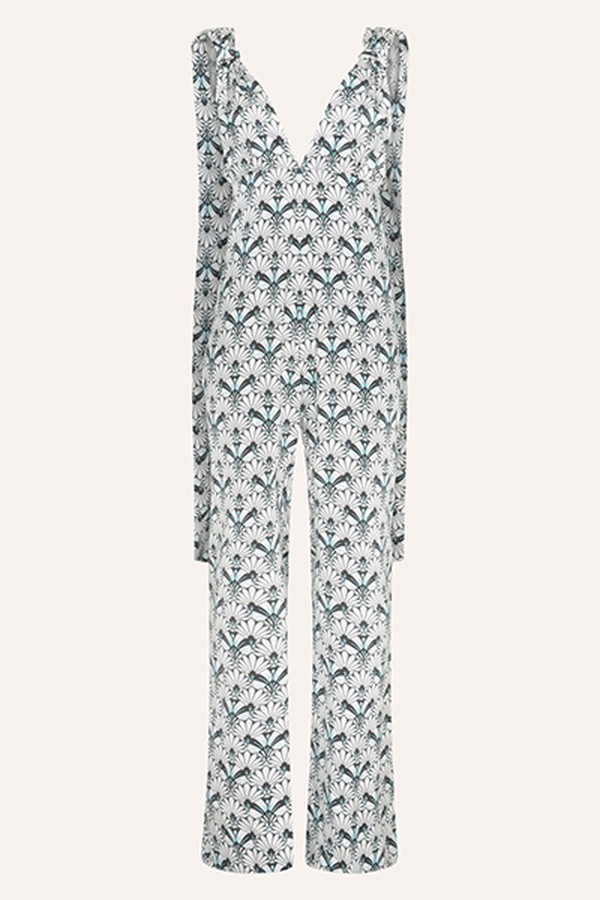 C.Z Printed Silk-satin Jumpsuit from Seren