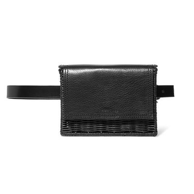 Tao Rattan & Leather Belt Bag from Wicker Wings
