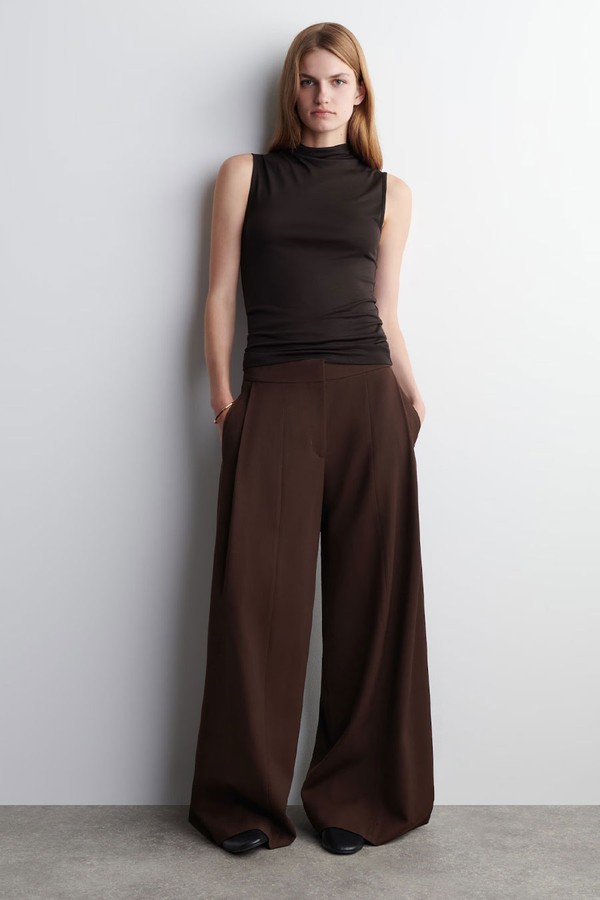 Relaxed Wool-Blend Wide-Leg Trousers from COS