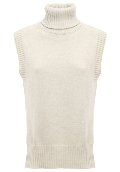 High Neck Wool Blend Vest from The Frankie Shop