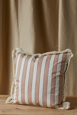 Plain Stripe Cushion Blush from Flora Soames