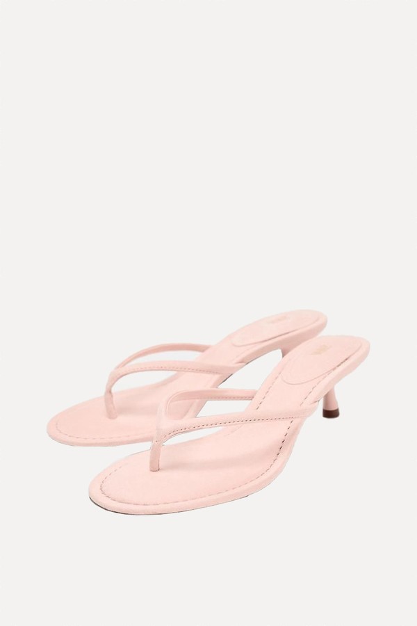 Soft-Finish Kitten Heel Sandals from Zara