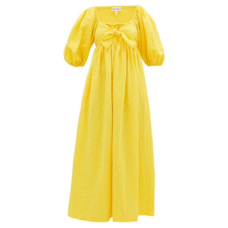 Violet Knotted Organic-cotton Midi Dress from Mara Hoffman