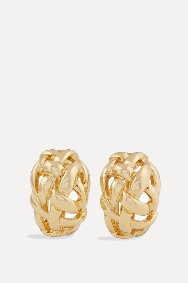 Gold-Tone Clip Earrings from Kenneth Jay Lane