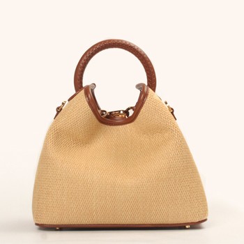 Baozi Raffia Naturale Cognac from Elleme