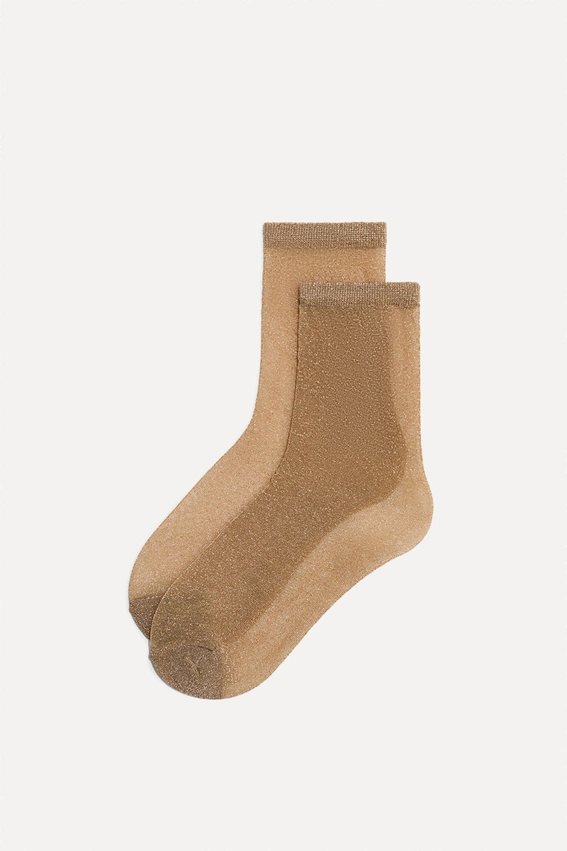 Sheer Glittery Socks