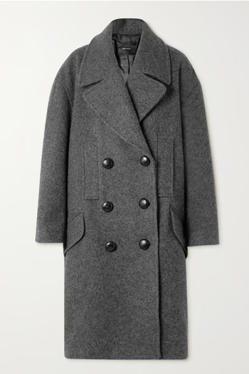 Mayetim Double-Breasted Wool-Felt Coat from Isabel Marant