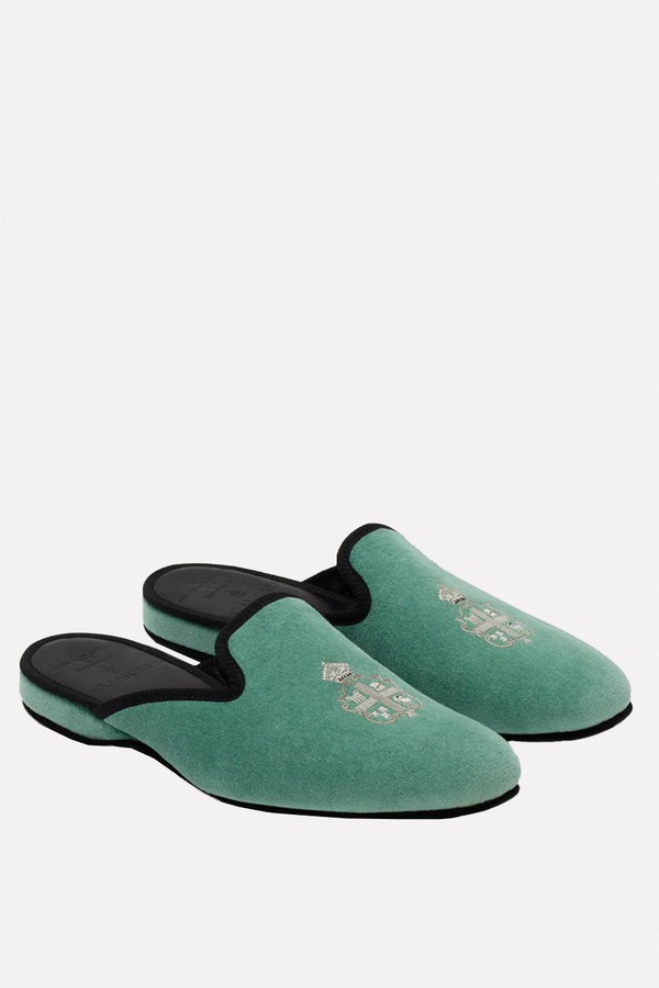 Hand-Embroidered Slippers from Claridge's