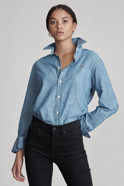 Slim Fit Chambray Shirt