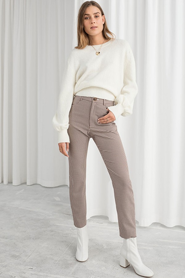 High Waist Gingham Trousers from & Other Stories
