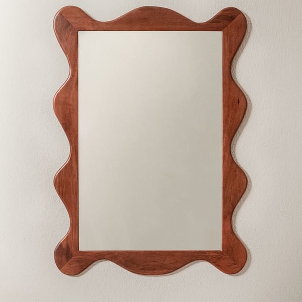 Wavy Wooden Mirror from Inside Story
