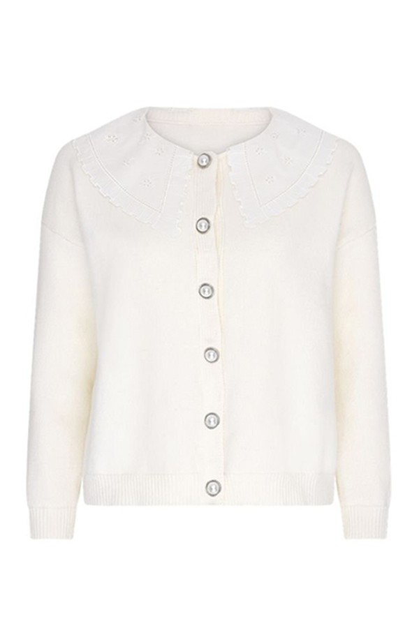 Courtney Embroidered Collar Cardigan from Olivia Rubin