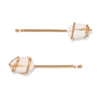 Beatrix Gold-Tone And Shell Hair Pins from Rosantica