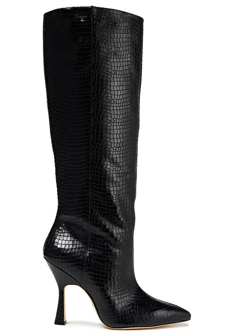Parton Croc-effect Leather Boots