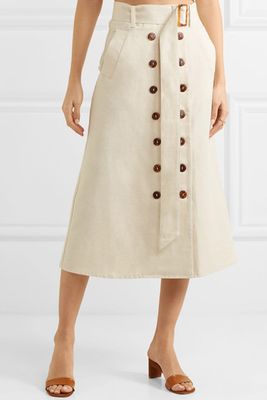 Belted Linen Blend Skirt from Albus Lumen