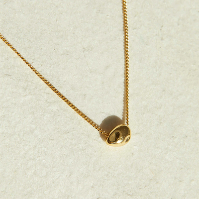 Molten Pendant Necklace In Gold